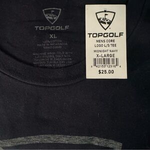 Men’s Topgolf Austin Long Sleeve T-shirt Size XL in Navy and Distressed Gray